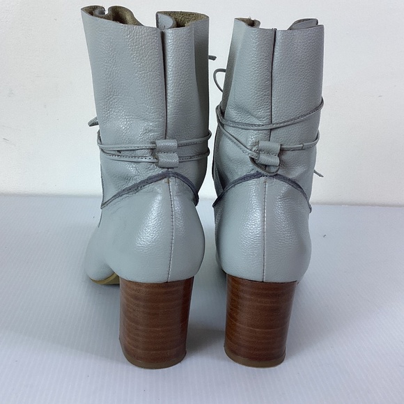 STIVALI New York Awakening Leather Ankle Boots - Grey 8.5 / 40 - Picture 5 of 8